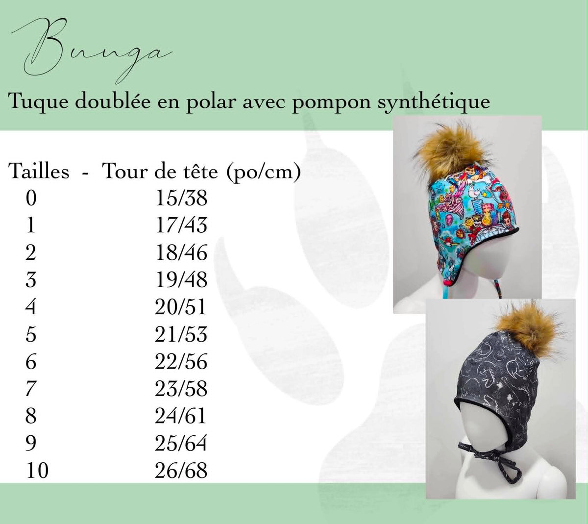 Tuque Bunga Taille 4 - Dinosaure