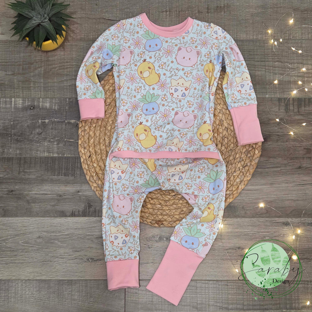 Ensemble enfant Kion 6m-9m - Petits montres fleuris