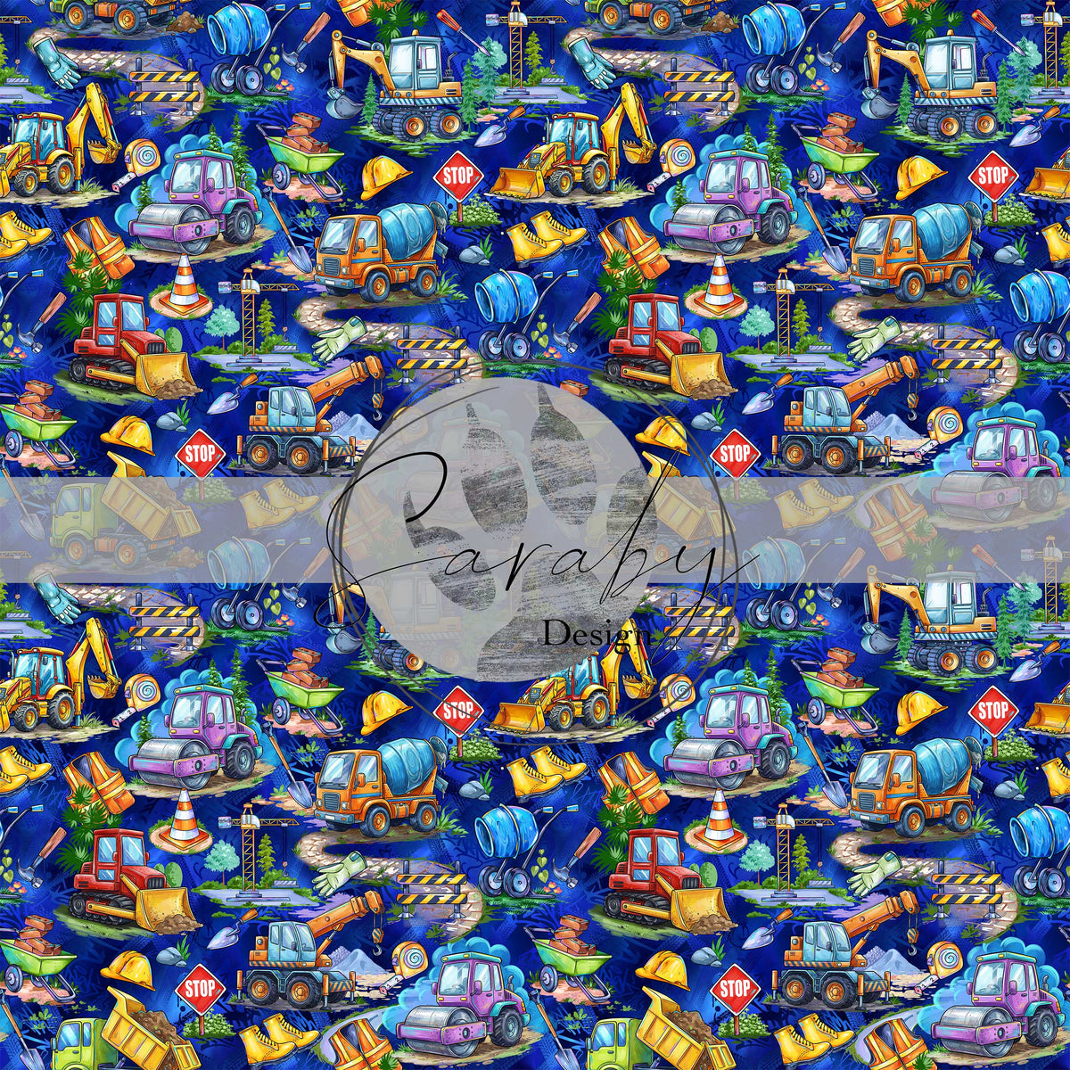 Couverture de luxe minky/fourrure Mini - Camion de construction