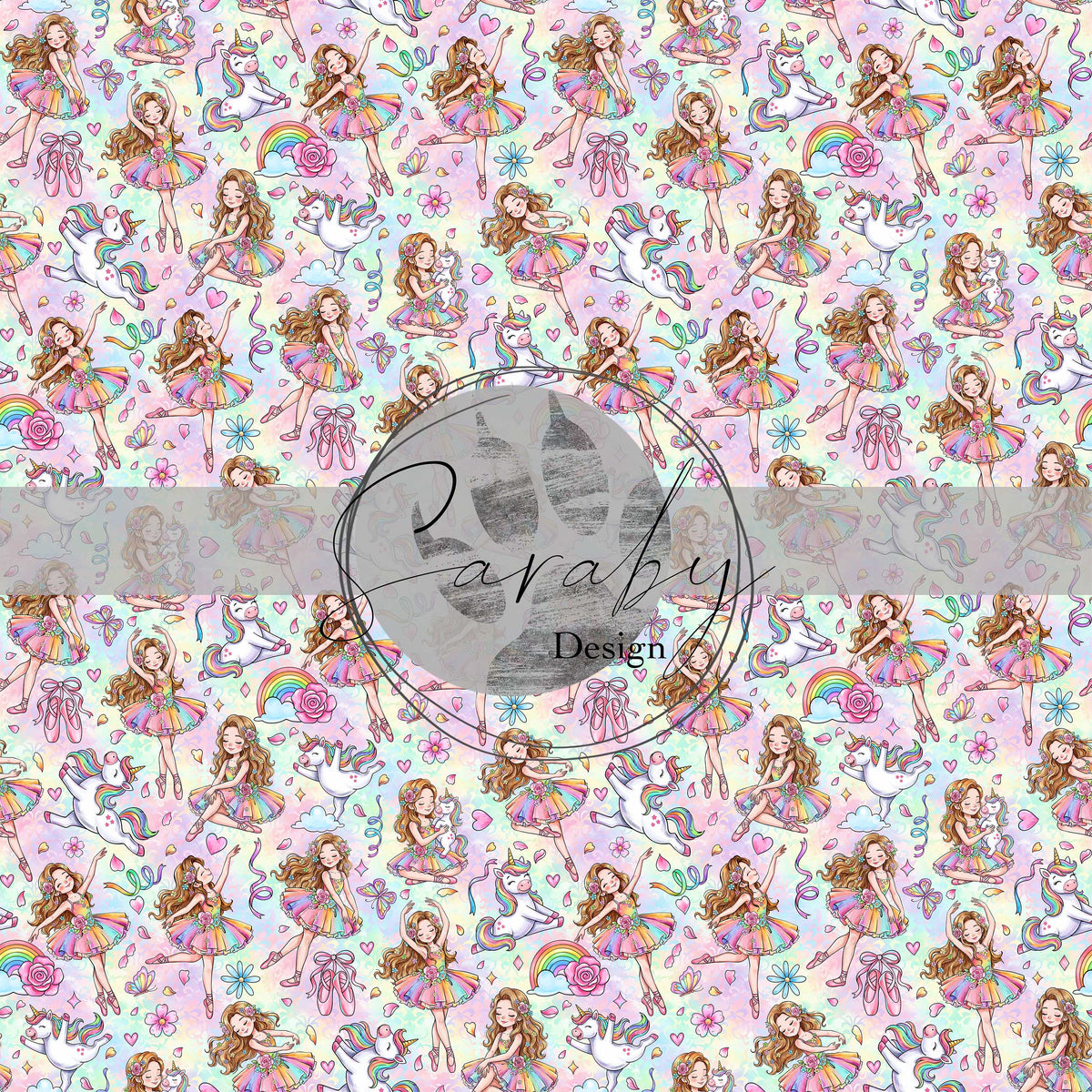 Couverture de luxe minky/fourrure Mini - Ballerines et licornes