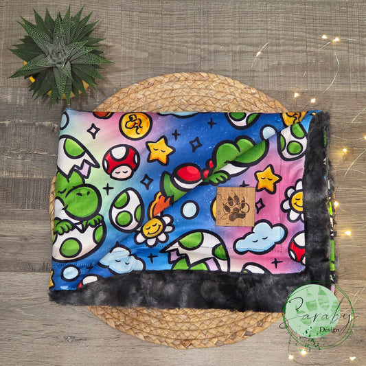 Couverture de luxe minky/fourrure Mini - Dino geek