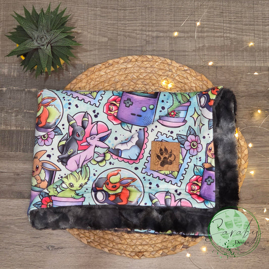 Couverture de luxe minky/fourrure Mini - Évolution de petit monstre