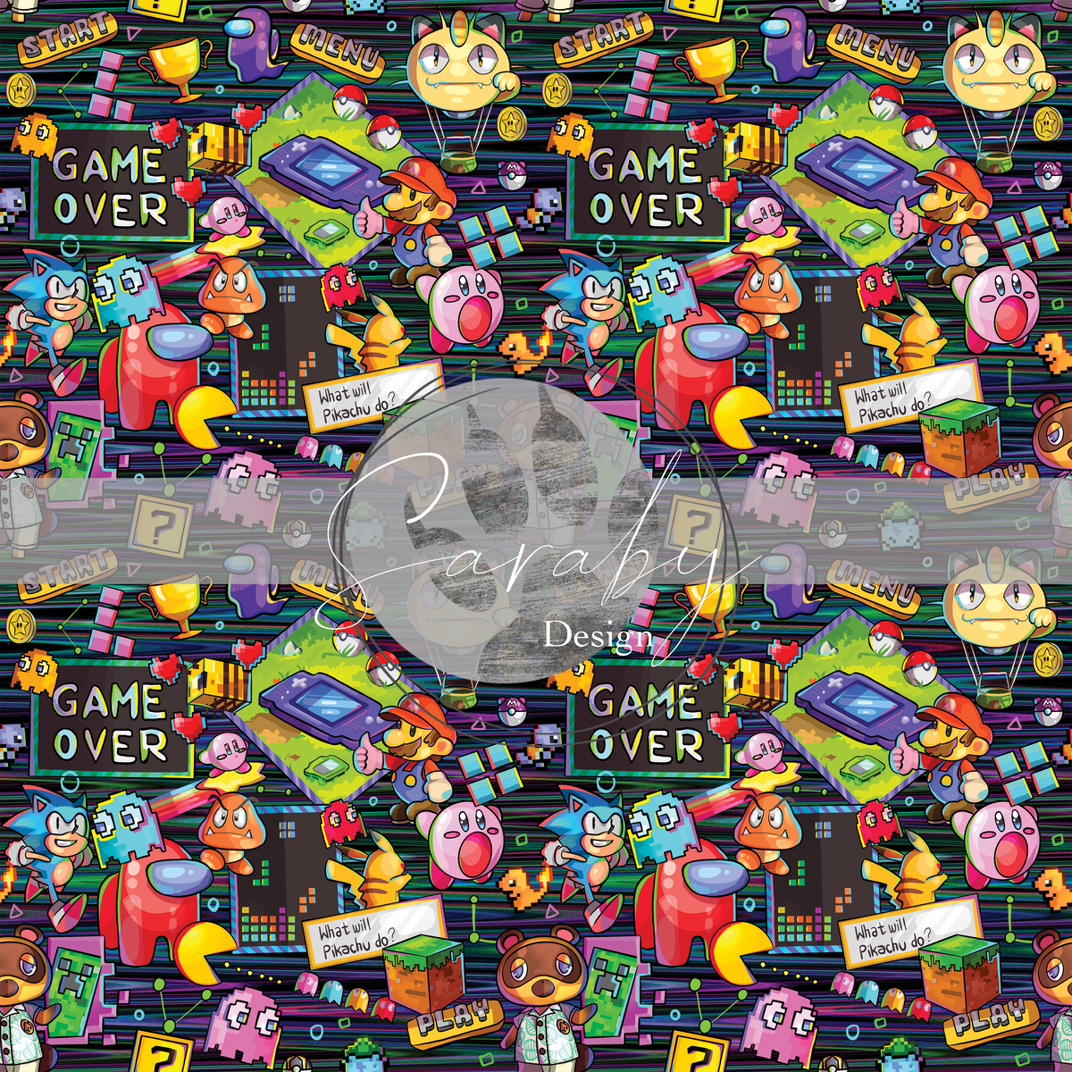 Couverture de luxe minky/fourrure Mini - Game over
