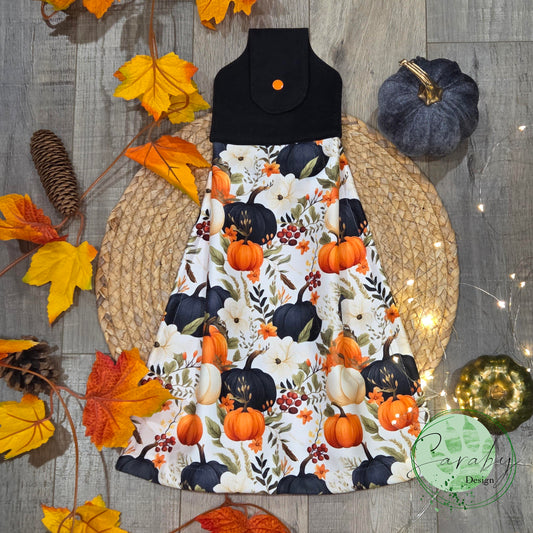 Serviette à main - Citrouilles blanches