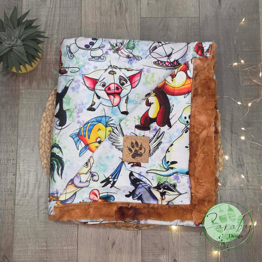 Couverture de luxe minky/fourrure Simple - Compagnons de princesses